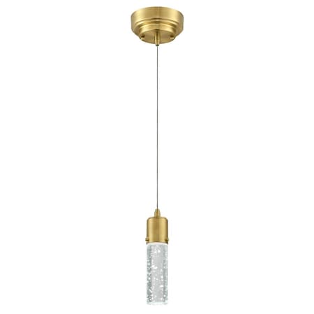 Pendant LED Dimmable 8W Mini Cava Champagne Brass Bubble Glass